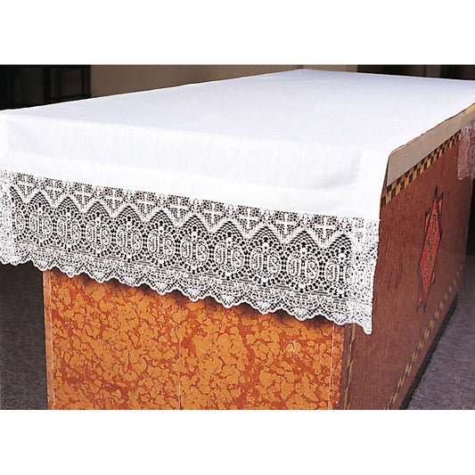 Communion Table Cover With Embroidered 9” Lace - Design 1215
