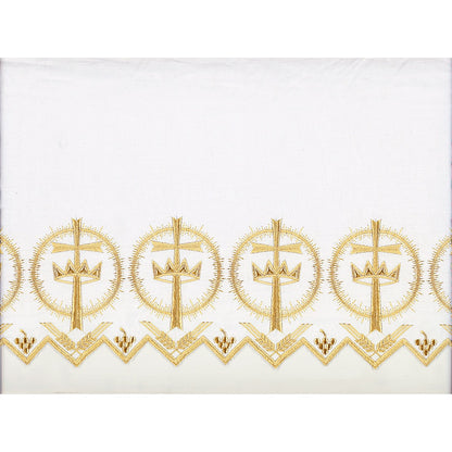 Gold Or White Silk Embroidered Altar Cloth - Design BV6003