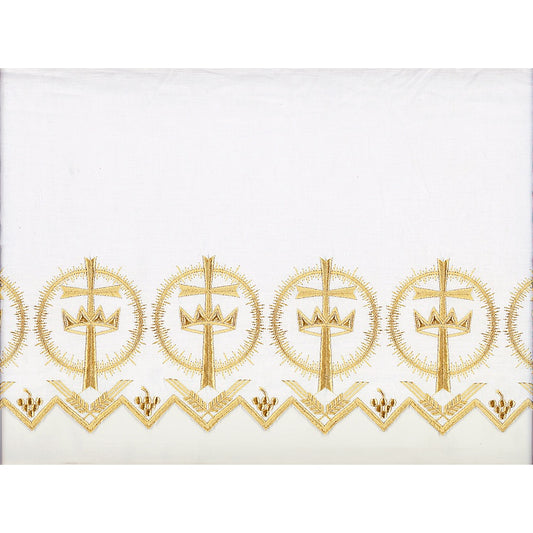 Gold Or White Silk Embroidered Altar Cloth - Design BV6003