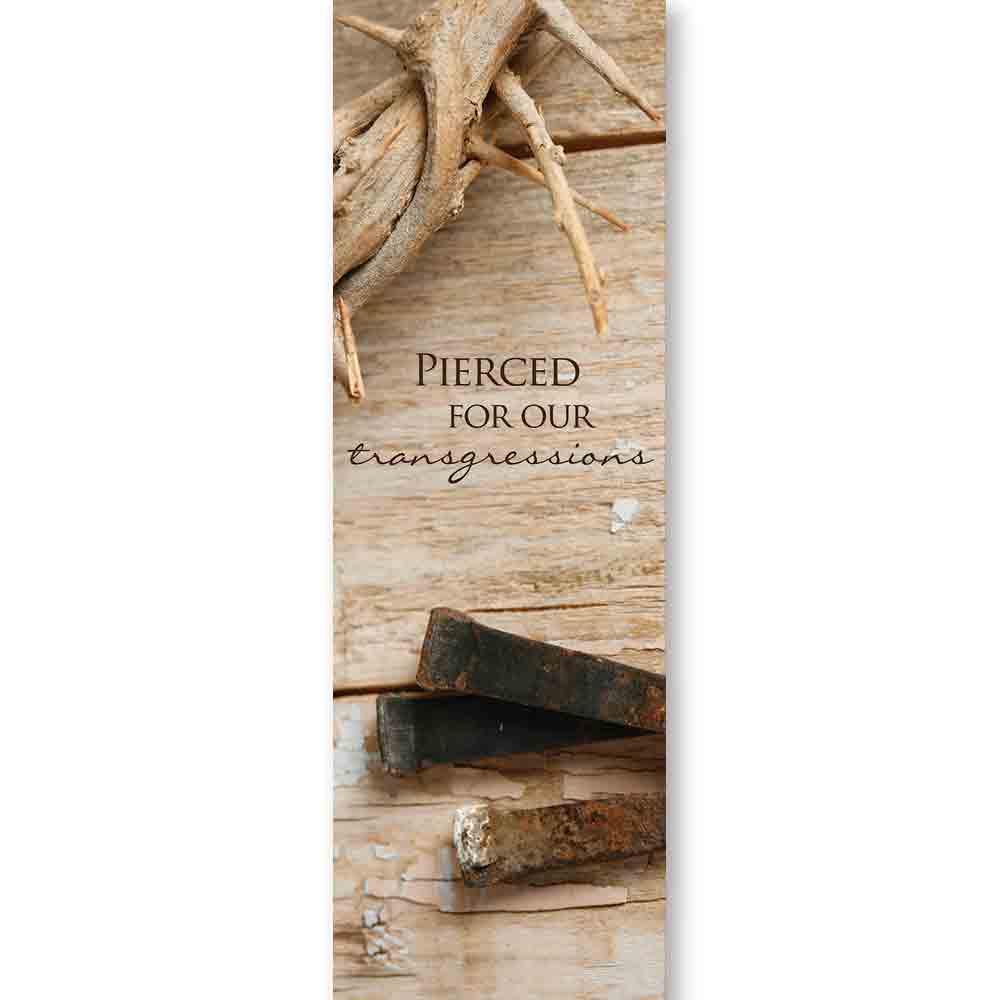 Lenten Series Pierced for Our Sins Hanging Banner