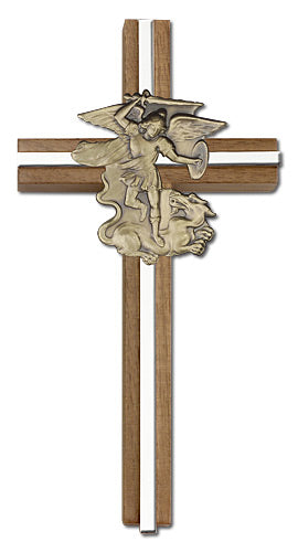 St. Michael The Archangel 6" Metal Wall Cross 5045