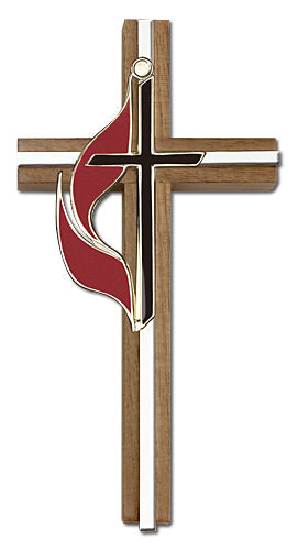 Methodist 6" Metal Wall Cross 5060