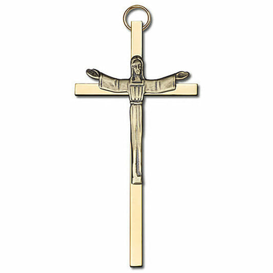 Risen Christ 6" Metal Wall Cross 4565