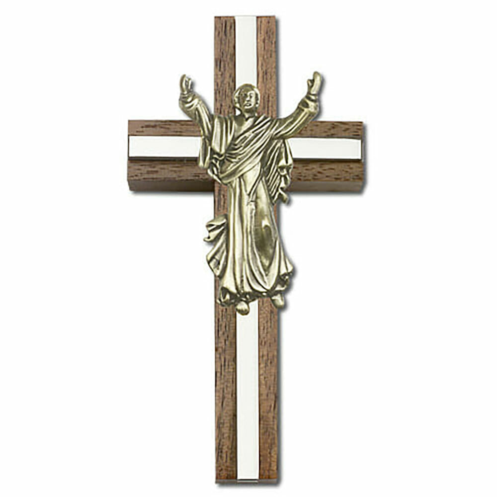 Contemporary Risen Christ 4" Wood Cross 5031