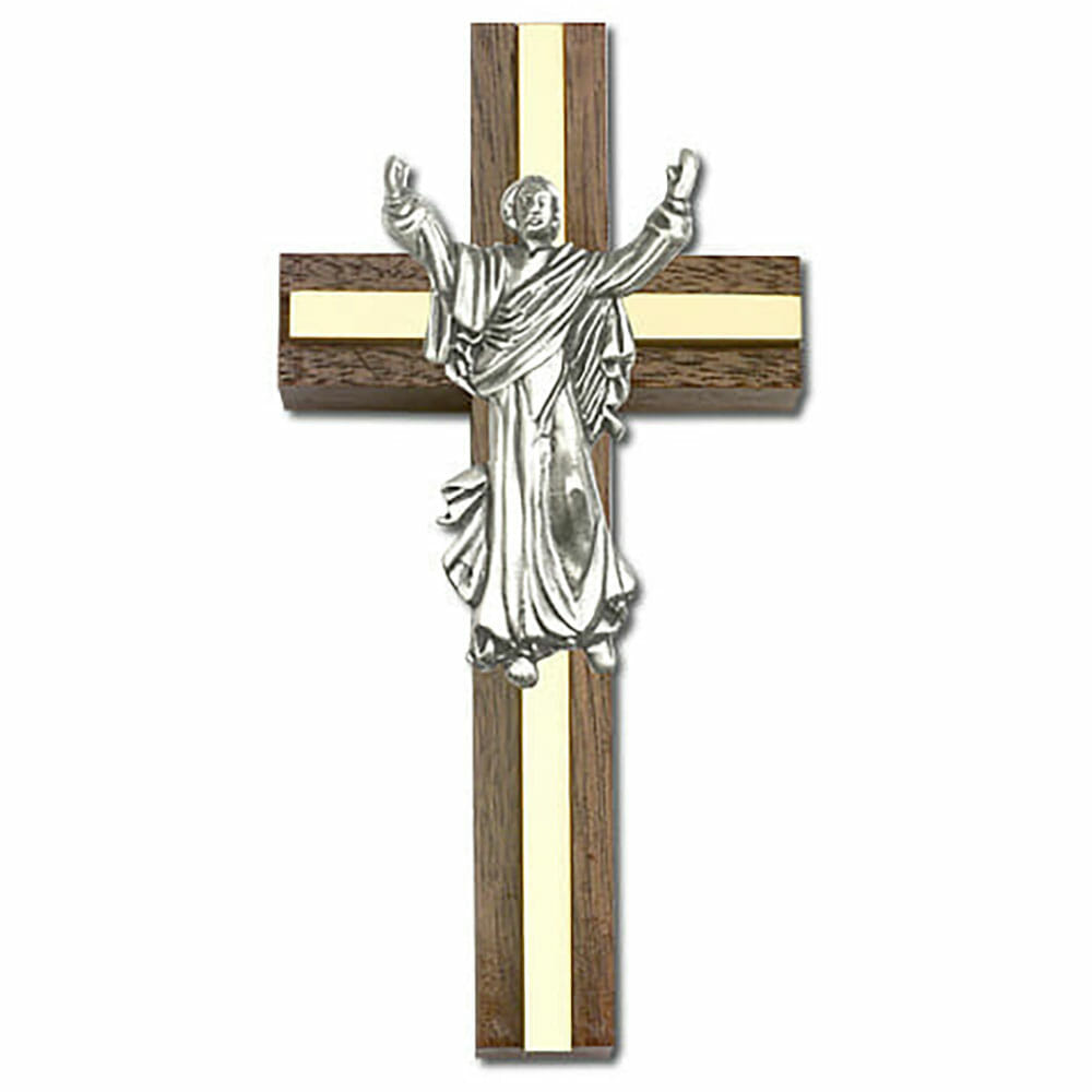 Contemporary Risen Christ 4" Wood Cross 5031