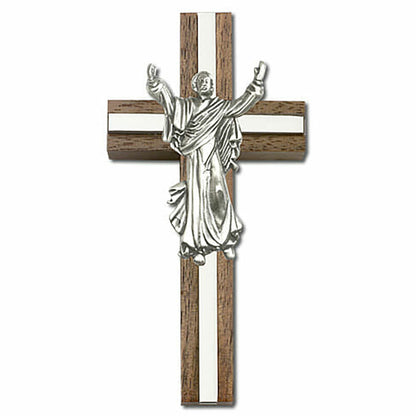 Contemporary Risen Christ 4" Wood Cross 5031