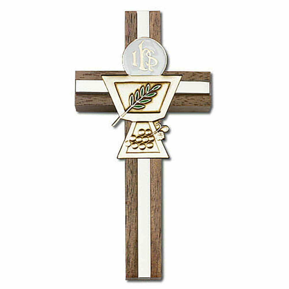 Communion Chalice 6" Wood Cross 5035