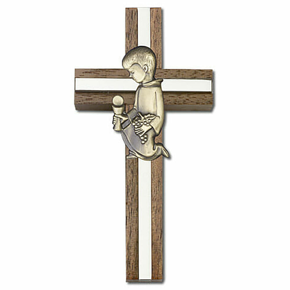 Communion Boy 6" Wood Cross 5620