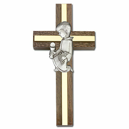 Communion Boy 6" Wood Cross 5620