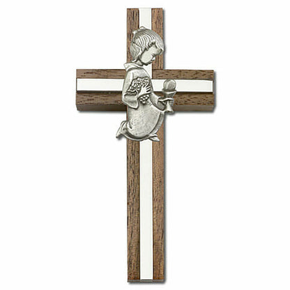 Communion Girl 4" Wood Cross 5433
