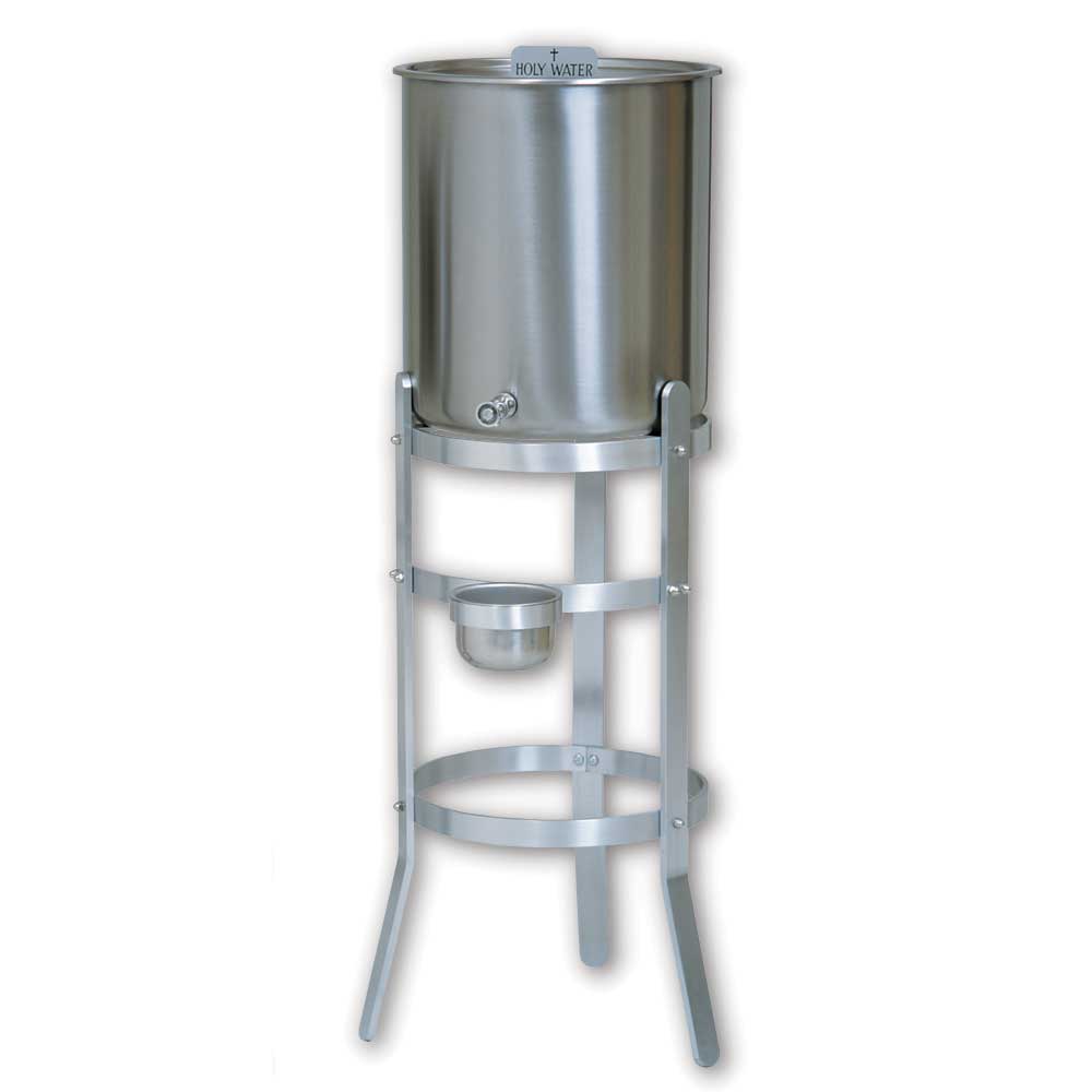 Stainless Steel Holy Water Tank With Aluminum Stand