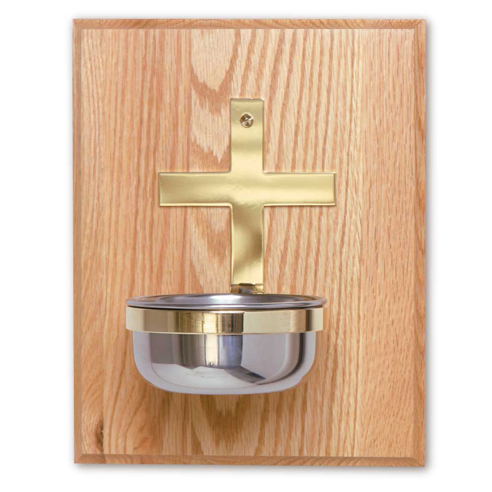 Stainless Steel Holy Water Stoup, Style K249