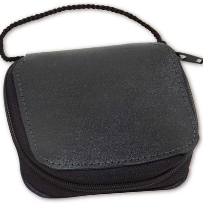 Leather Zipper Pyx Burse