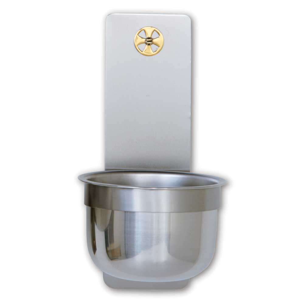 Stainless Steel Holy Water Stoup, Style K349A