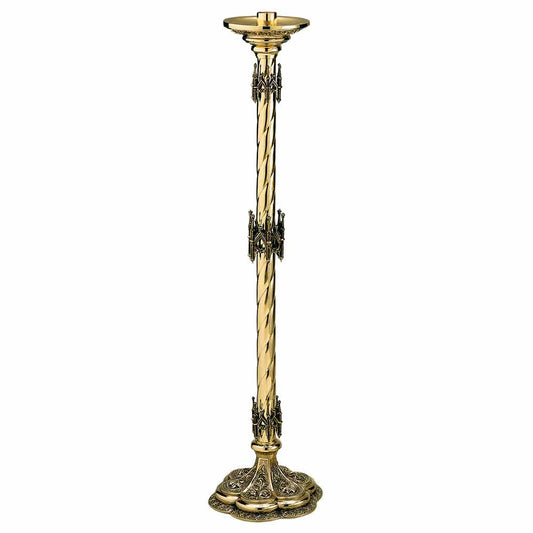 40" Gothic Brass or Silver Plated Paschal Candlestick