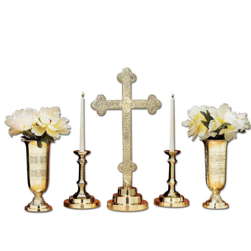 Budded Cross Altar Set