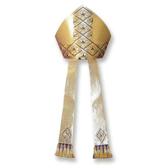 Lurex Gold Embroidered Mitre - PBM21