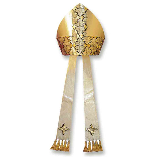 Lurex Gold Embroidered Mitre - PBM27