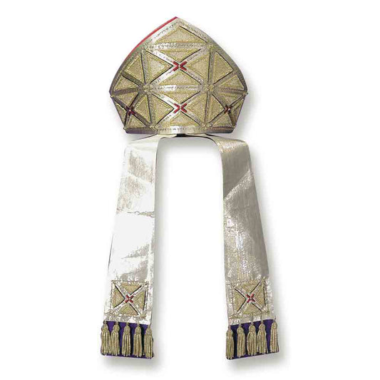 Lurex Gold Embroidered Mitre - PBM36