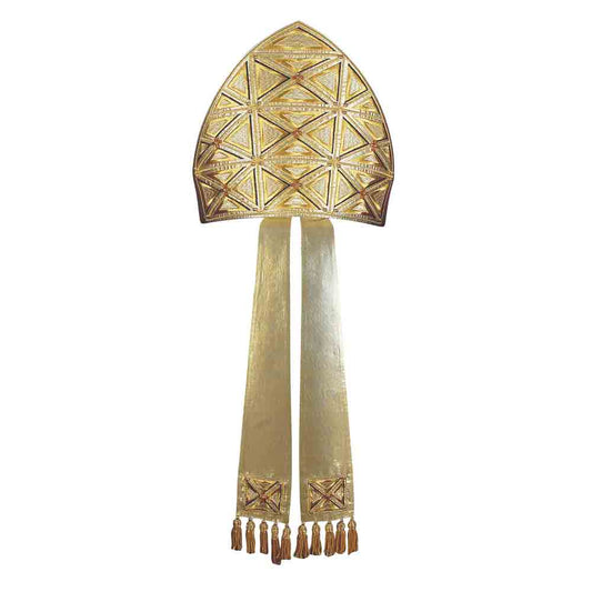 Lurex Gold Embroidered Mitre - PBM36A