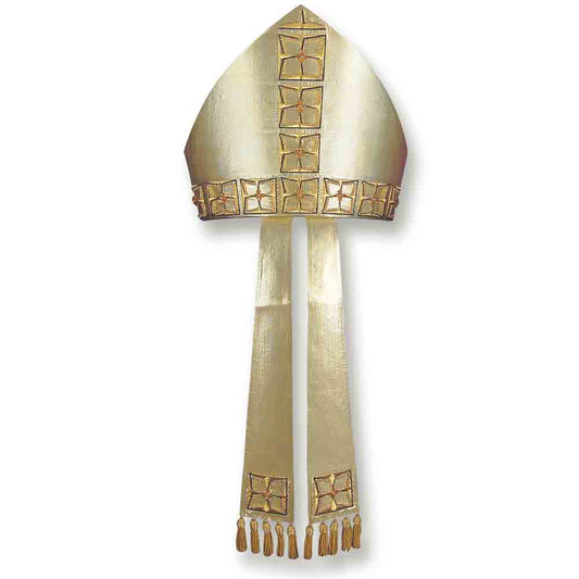 Lurex Gold Embroidered Mitre - PBM39