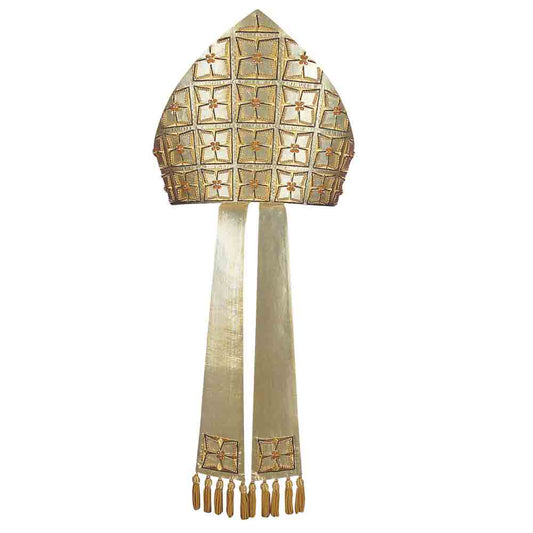 Lurex Gold Embroidered Mitre - PBM39A