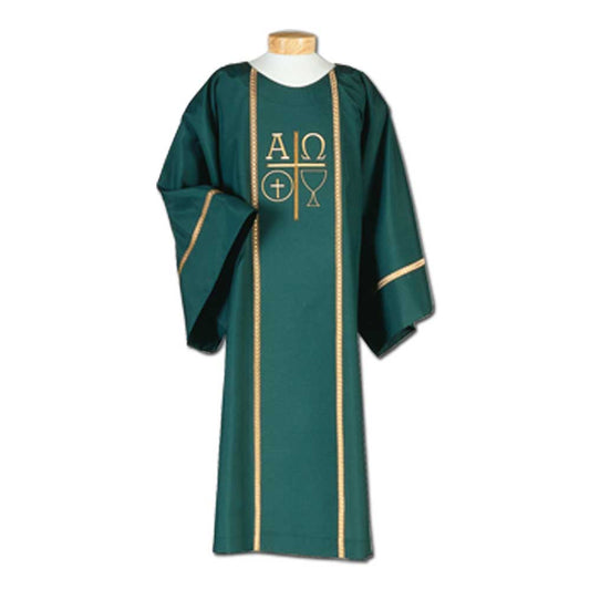 Alpha, Omega, Wafer & Chalice Gold Embroidery Dalmatic
