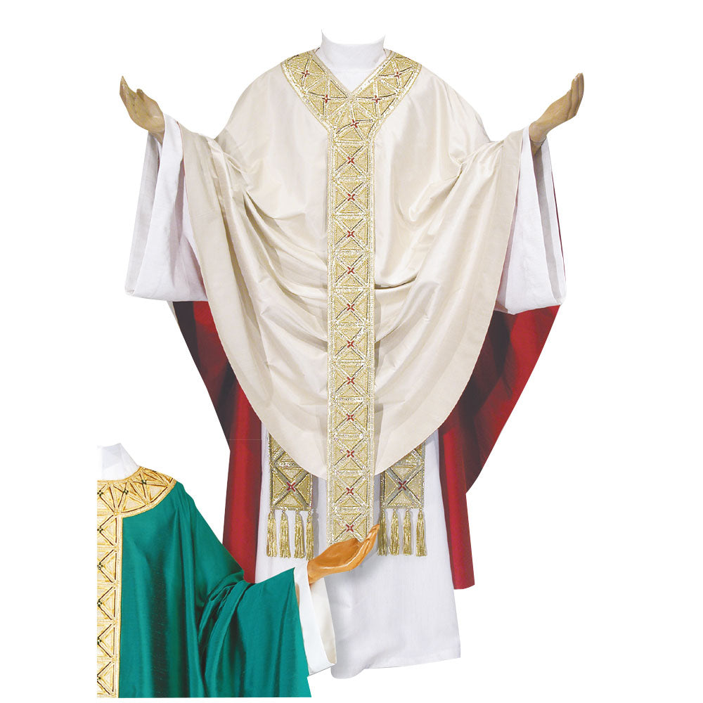 Pure Silk Chasuble Gold