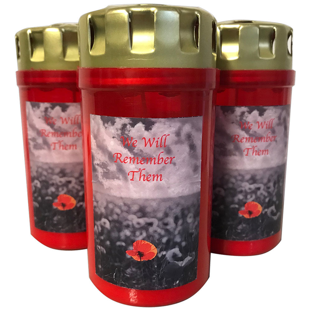 3 Day Red Memorial Candles