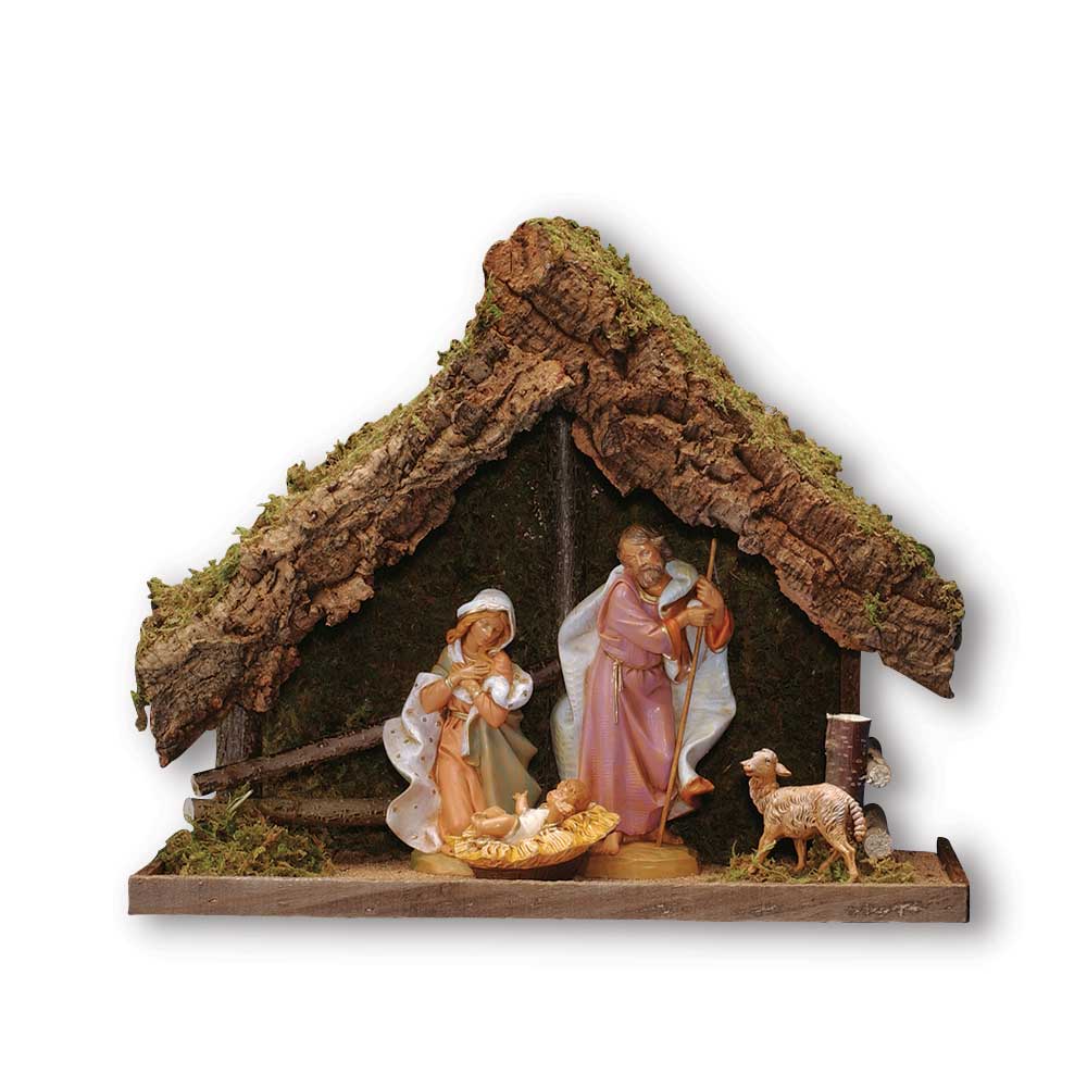 4 Piece Nativity Set & Stable, Style RN54820