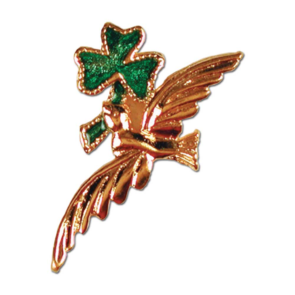 Dove with Shamrock Lapel Pin