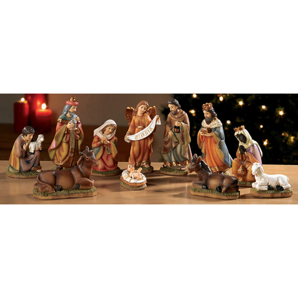 4.5" Scale 11 Piece Nativity Scale Set