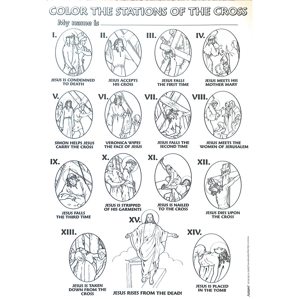 Colour Your Own Lent/Easter Posters 'Stations of the Cross'